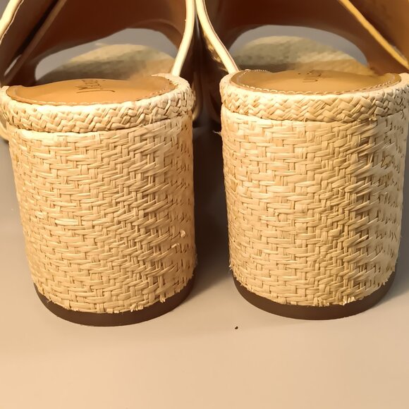 J. McLaughlin women's 'Tribeca' Raffia Heeled Slide Sandal sz 8 M - Picture 7 of 12